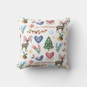 Coussin Motif de Noël scandinave nordique