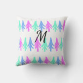 Coussin Motif de Noël simple aquarelle ajouter monogramme (Verso)