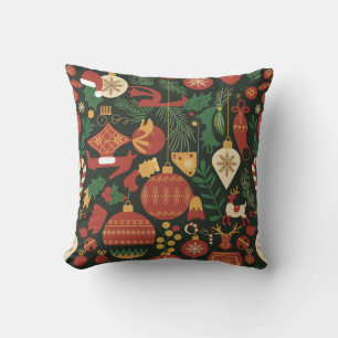 Coussin Motif de Noël Vintage
