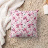 Coussin Motif de nœud coquette rose (Couverture)