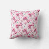 Coussin Motif de nœud coquette rose (Verso)