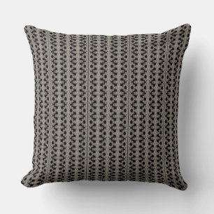 Coussin Motif de noir, blanc et gris