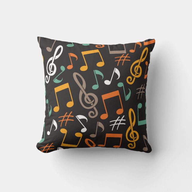 Coussin motif de note de musique (Recto)