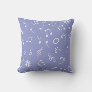 Coussin Motif de notes musicales