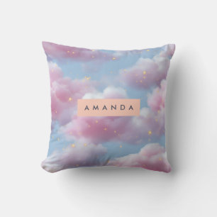 Coussin Motif de nuages Pastel Dreamy personnalisés