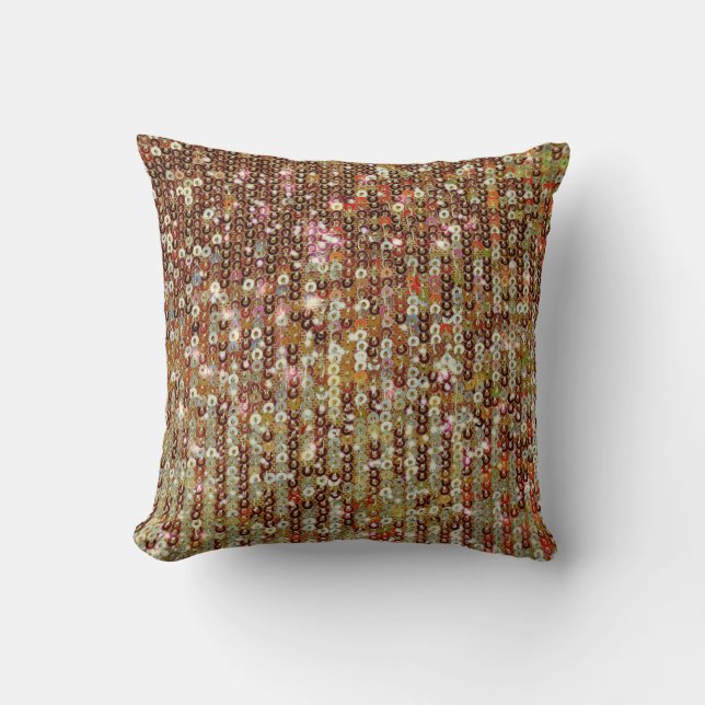 Coussin Motif de paillettes dorées (Recto)