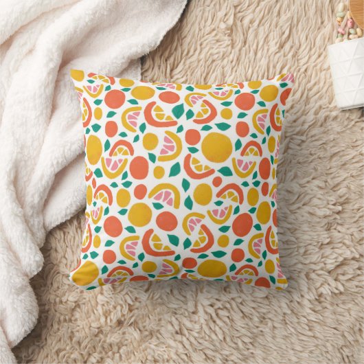 Coussin Motif de pamplemousse orange Citrus (Couverture)