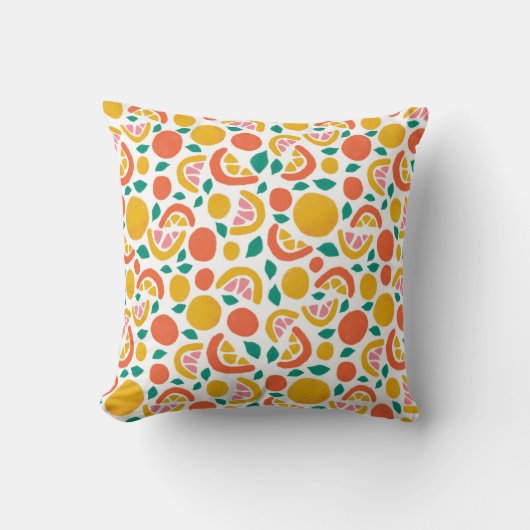 Coussin Motif de pamplemousse orange Citrus (Recto)