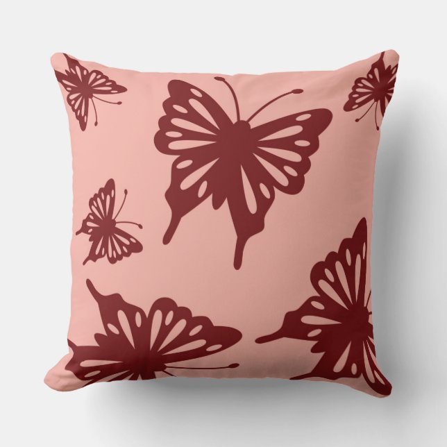 Coussin motif de papillon (Recto)