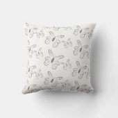 Coussin Motif de papillons doux Statistiques de naissance (Verso)