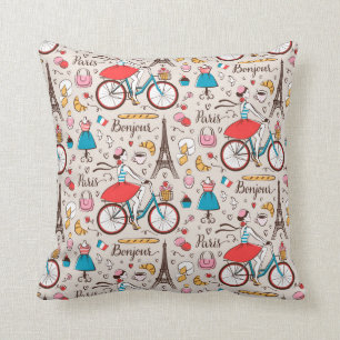 Coussin Motif de Paris France