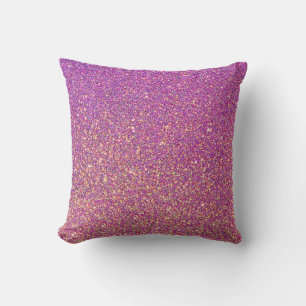 Coussin Motif de Parties scintillant rose fille