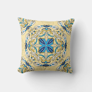 Coussin Motif de patchwork vintage abstrait et transparent