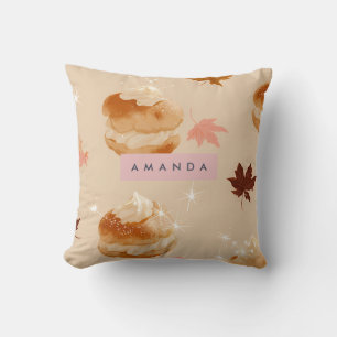 Coussin Motif de pâtisserie Pastel Cream Puff personnalisé