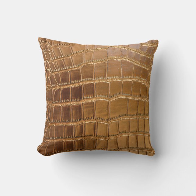 Coussin Motif de peau d'animal de cuir de crocodile de (Recto)
