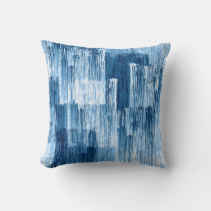 Coussin Motif de peinture Abstrait bleu