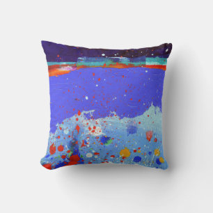Coussin Motif de peinture élégant abstrait et coloré