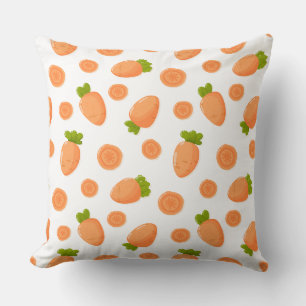 Coussin Motif de petites carottes et tranches