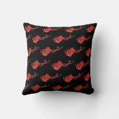 Coussin Motif de pieuvre rouge (Verso)