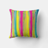 Coussin Motif de pinceau à aquarelle coloré (Verso)