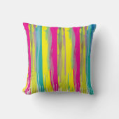 Coussin Motif de pinceau à aquarelle coloré (Recto)