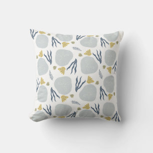 Coussin Motif de plage de dollars de sable d'été coquillag