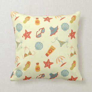 Coussin Motif de plage d'été