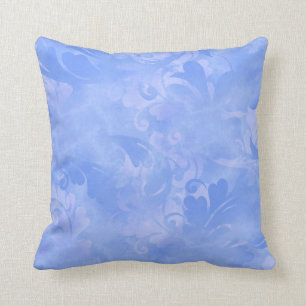 Coussin Motif de plume Abstrait de Periwinkle Blue
