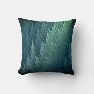 Coussin Motif de plume vert sarcelle