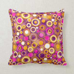 Coussin Motif de point violet de polka