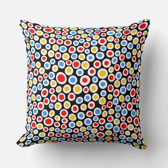 Coussin Motif de points de couleur 230515 (Recto)