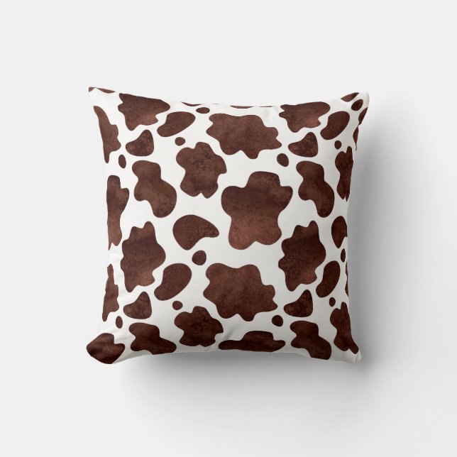 Coussin Motif de points de vache Brown et Poster de animal (Recto)