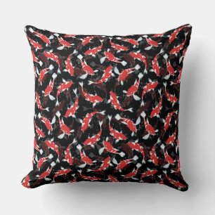 Coussin Motif de poisson Red Koi