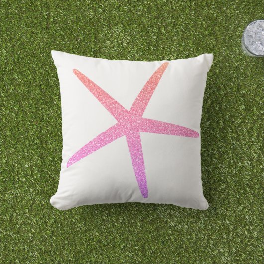 Coussin Motif de poisson-Starfish rose Rose Parties scinti (Herbe)