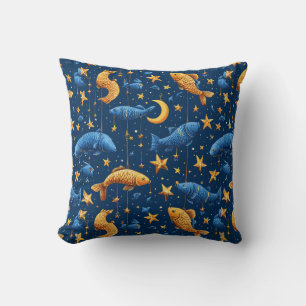 Coussin Motif de poissons colorés