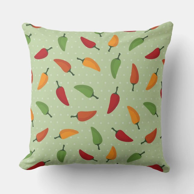 Coussin Motif de poivre de piments (Recto)