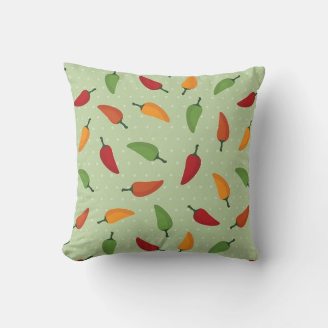 Coussin Motif de poivre de piments (Recto)