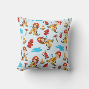 Coussin Motif de pompier Enfants avec équipement
