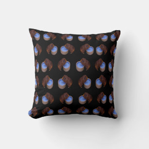 Coussin Motif de porc de Guinée Brown,