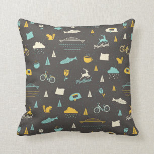 Coussin Motif de Portland, Orégon