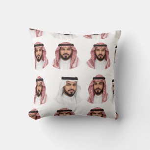 Coussin Motif de portrait masculin saoudien