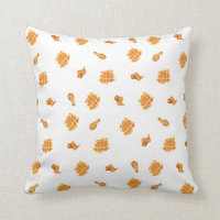 Motif de poulet et gaufres frits