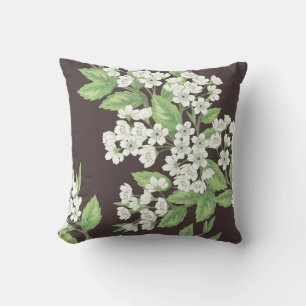 Coussin Motif de printemps, branches vertes sans soudure.