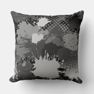Coussin Motif de projection de peinture 2