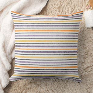 Coussin Motif de rayure horizontale multi-largeur moderne