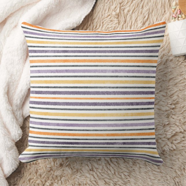 Coussin Motif de rayure horizontale multi-largeur moderne (Couverture)
