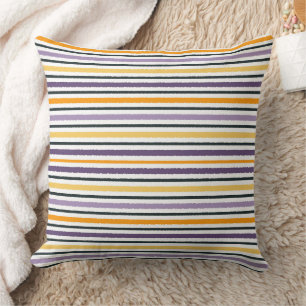Coussin Motif de rayure horizontale multi-largeur moderne