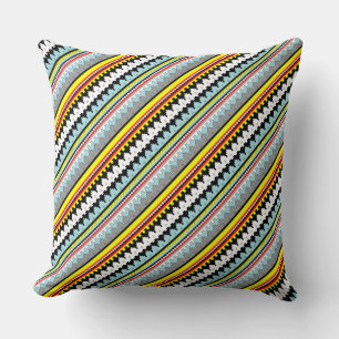 Coussin Motif de rayures géométriques colorées mignon