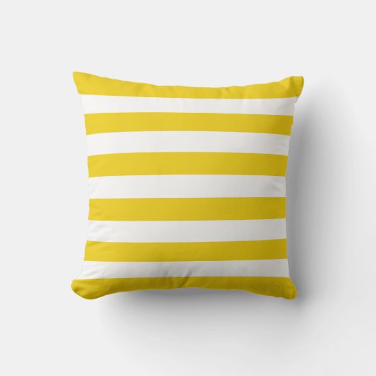 Coussin Motif de rayures jaune vif (Recto)