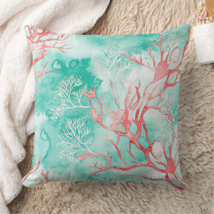 Coussin Motif de récif corallien océanique